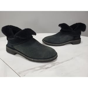 NEW NO BOX -UGG Mckay Black Suede Sheepskin Ankle Boots Booties Size US 6 Womens